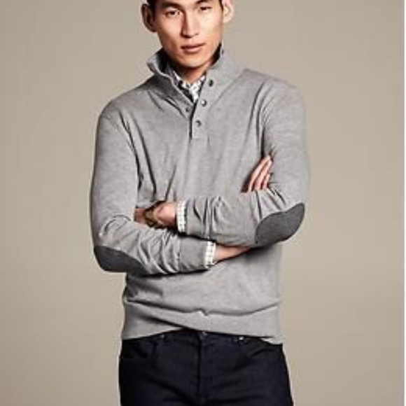 Banana Republic Other - 2/$20 - Banana Republic Snap-placket Gray Pullover Sweater Size M
